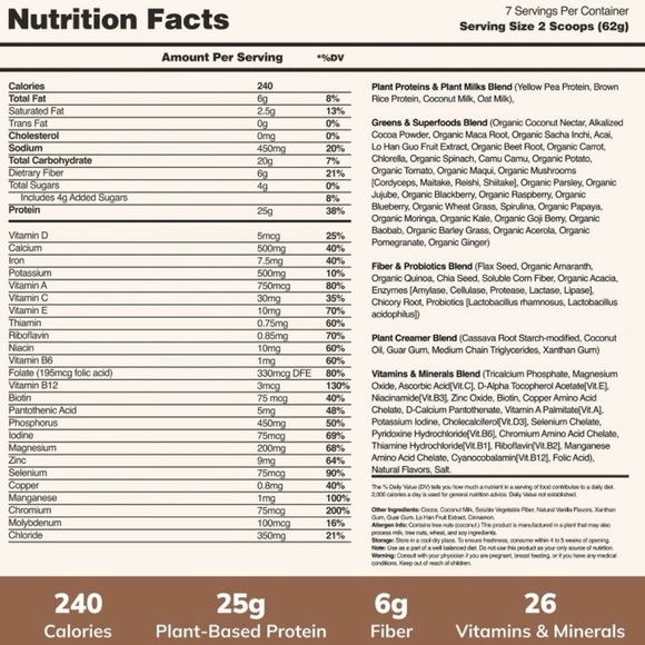 2 Bags Ka'Chava Chocolate Nutrition Shake - Picture 6 of 6
